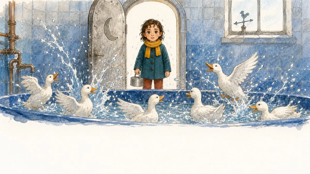 A page painted in the ink and wash style